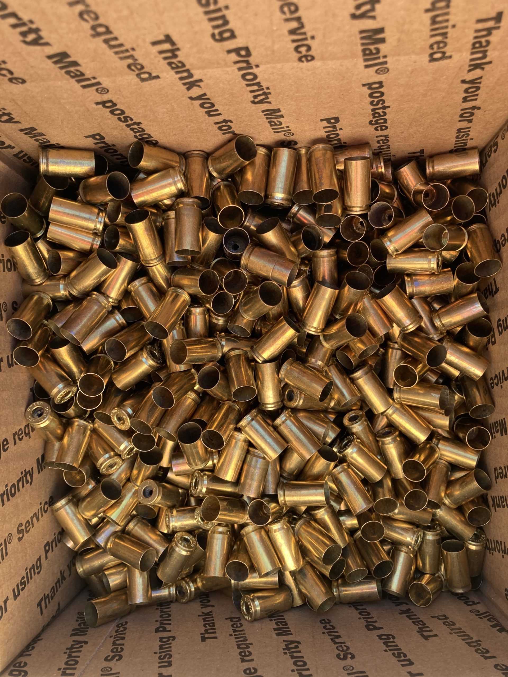 9mm – 1000 Deprimed and Cleaned – Used Range Brass – Sleeping Dog Ammo
